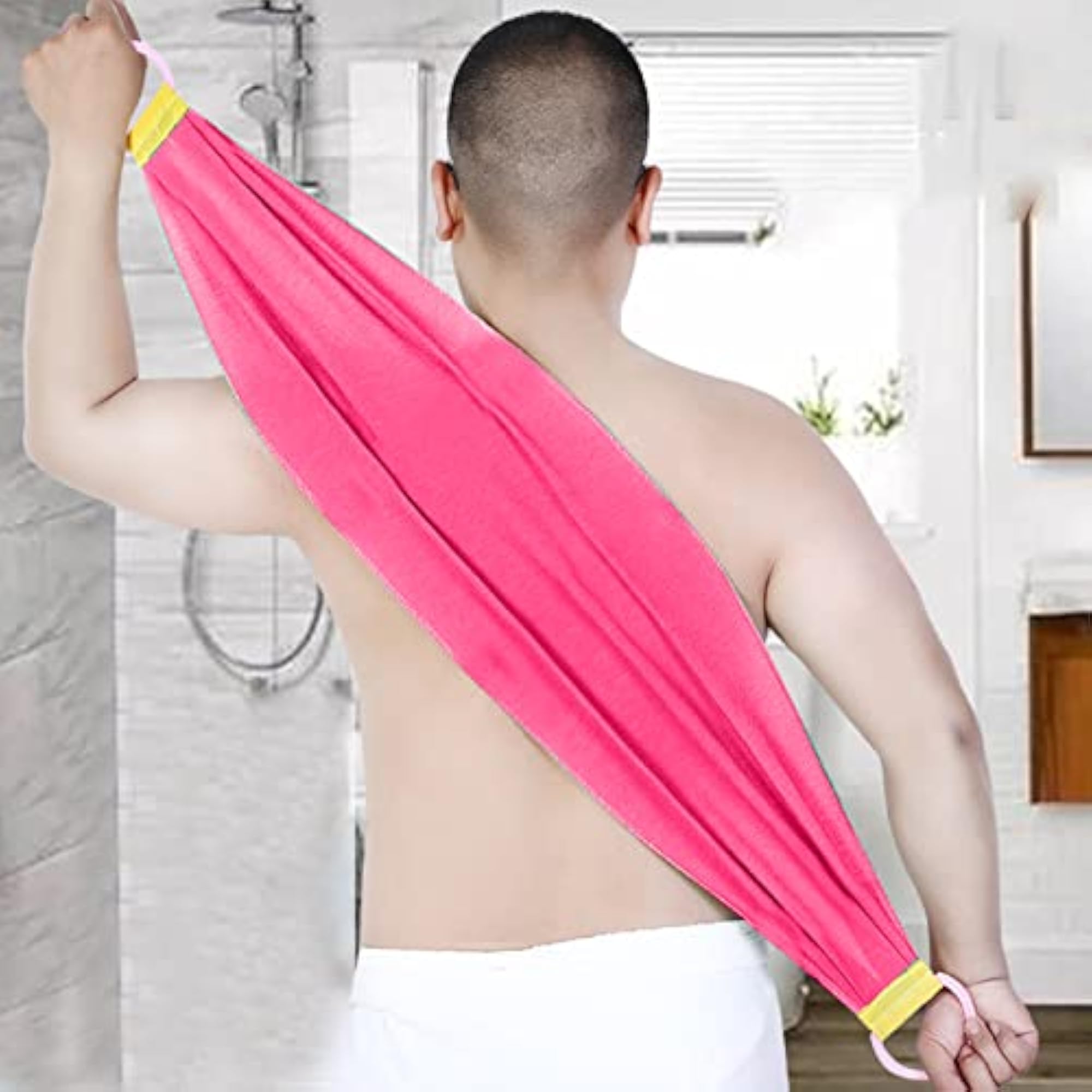 Pink Exfoliating Cloth Towel for Deep Cleansing